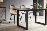 Square Extendable Dining Table With Metal Leg, Modern Space Saving Kitchen Table For Living Room - Furniture Home Direct