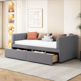 Upholstered Daybed With Ergonomic Design Backrest - Furniture Home Direct