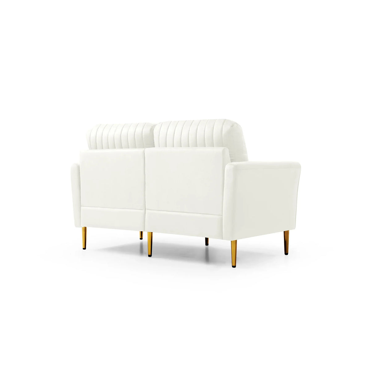 Modern Upholstered Living Room Set Containing One Sofa and Two Love Seats - Cream Velvet - Furniture Home Direct