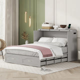 Murphy Wall Bed With Drawer And A Set Of Sockets & USB Ports, Pulley Structure Design - Furniture Home Direct
