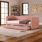 Corduroy Daybed With Two Drawers And Wood Slat - Furniture Home Direct