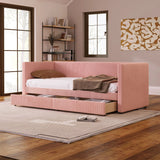 Corduroy Daybed With Two Drawers And Wood Slat - Furniture Home Direct