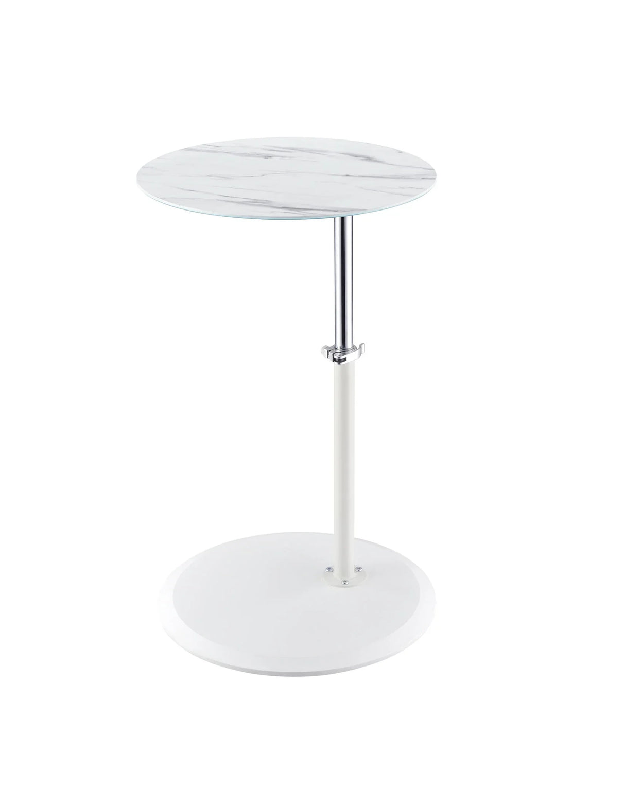 Orbit - 15.5" End Table With Height Adjustable Marble Textured Top - Furniture Home Direct