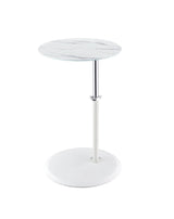 Orbit - 15.5" End Table With Height Adjustable Marble Textured Top - Furniture Home Direct