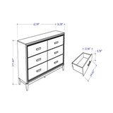 Almera - Glitter Dresser - White - Furniture Home Direct