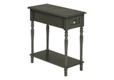 Accent Side Table, 2 Tier, Storage Drawer, Stylish Traditional Design - Furniture Home Direct
