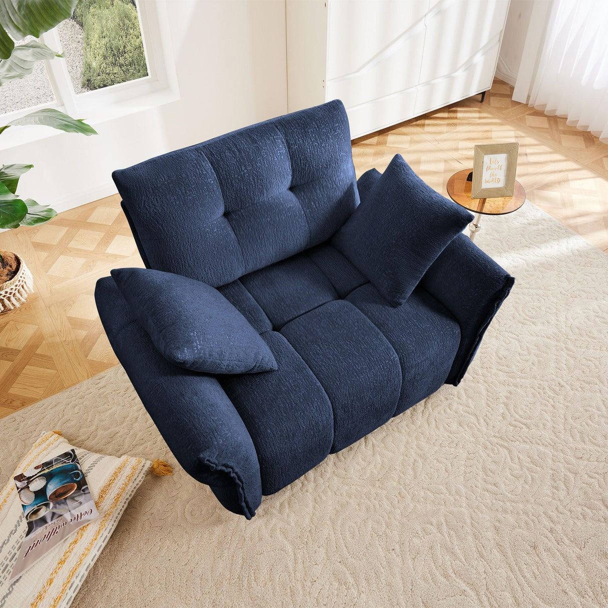Modern Ergonomic Single Seater Sofa With High Resilience Cushions - Furniture Home Direct