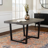 Rustic Metal And Solid Distressed Dining Table - Furniture Home Direct