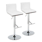 Mason - Contemporary Adjustable Barstool & Swivel With Straight T Footrest (Set of 2) - Furniture Home Direct