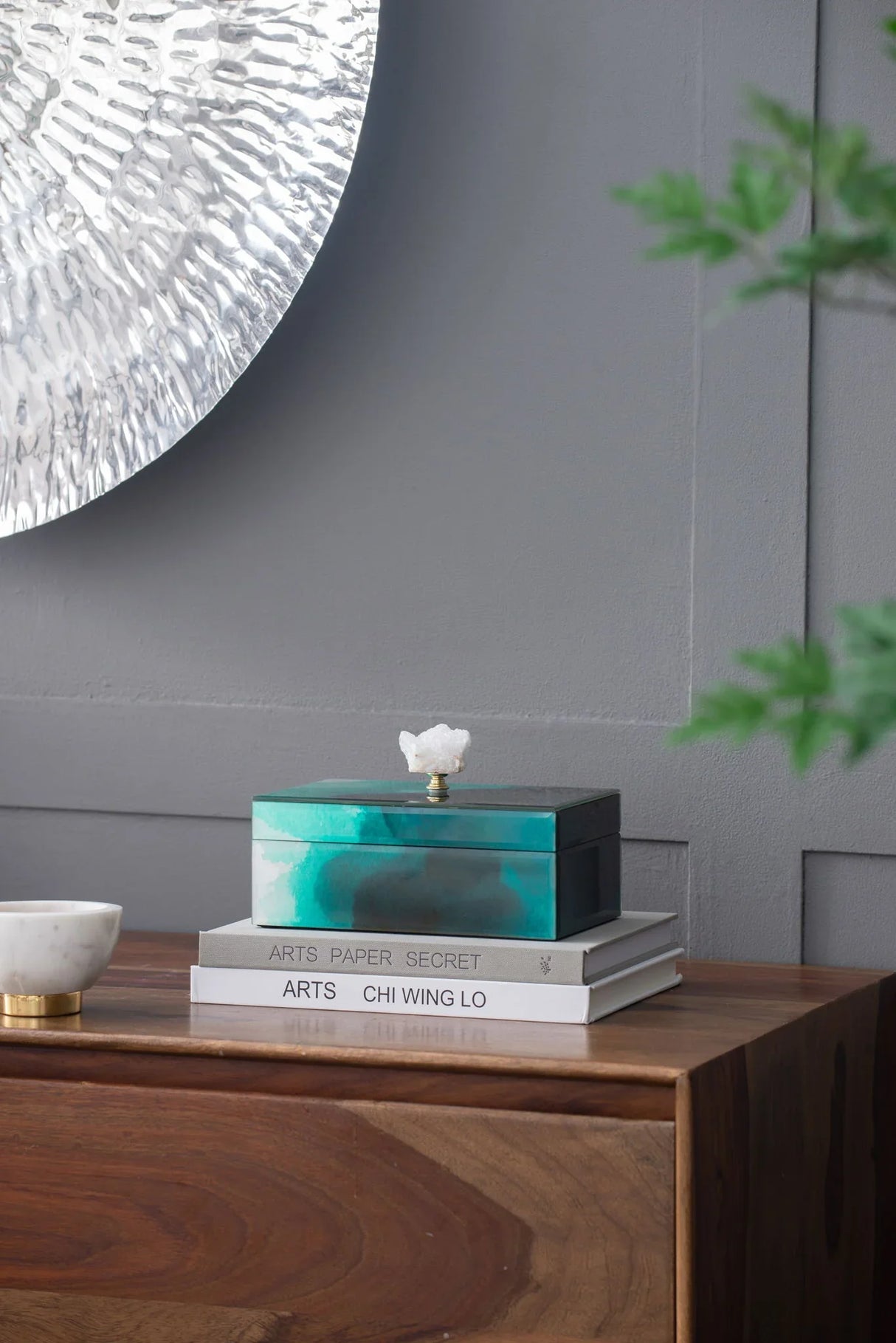 Bethany - Aqua Jewelry Box, Stackable Decorative Storage Boxes & Lids - Furniture Home Direct