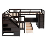 L Shaped Bunk Bed With 3 Drawers, Portable Desk And Wardrobe - Furniture Home Direct