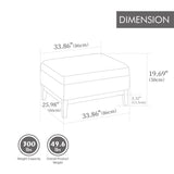 Upholstered Storage Ottoman With Reversible Lid Coffee Table With Rubberwood Legs - Furniture Home Direct