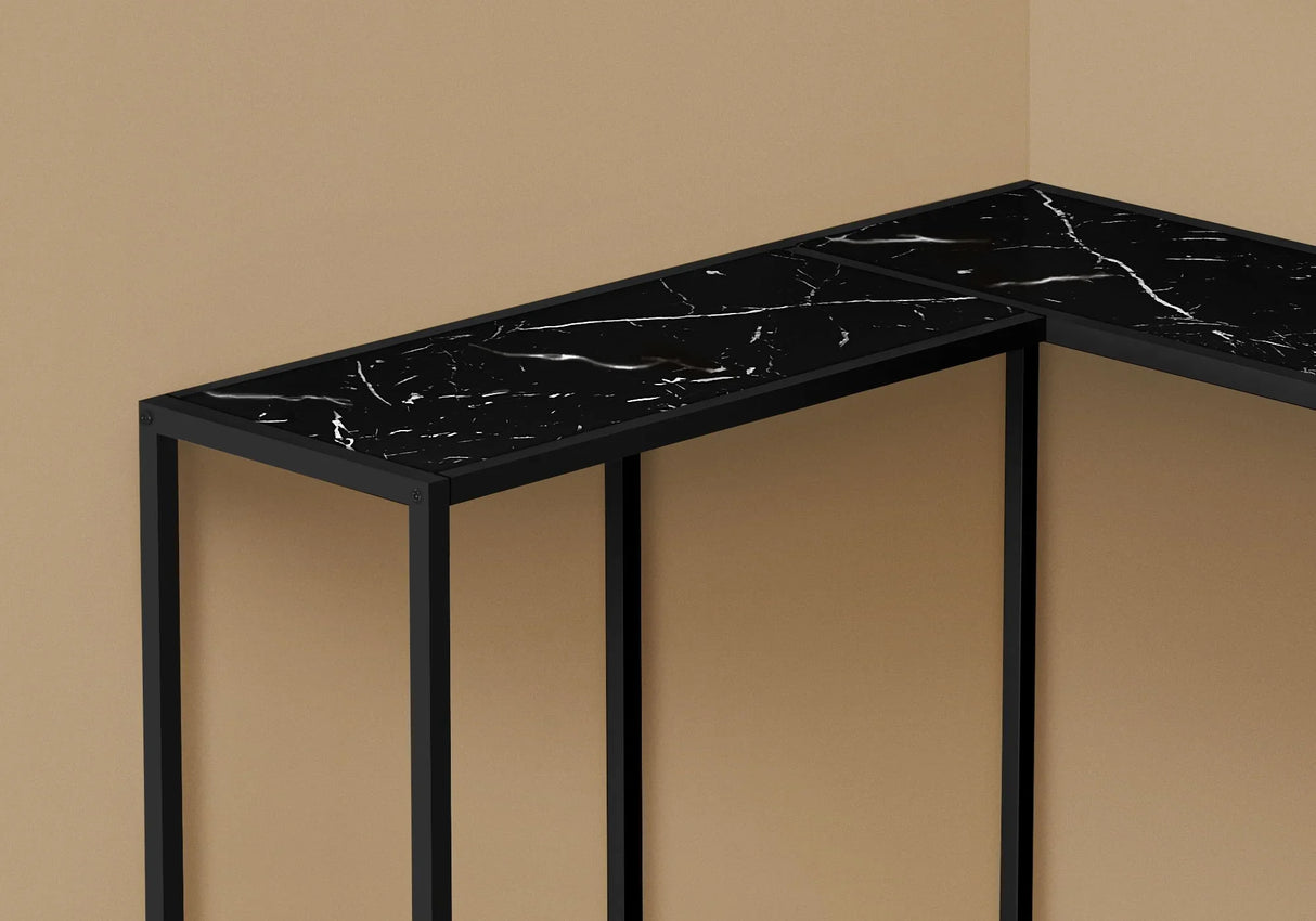 Corner Accent Console Table For Entryway, Unique L-Shaped Design - Furniture Home Direct