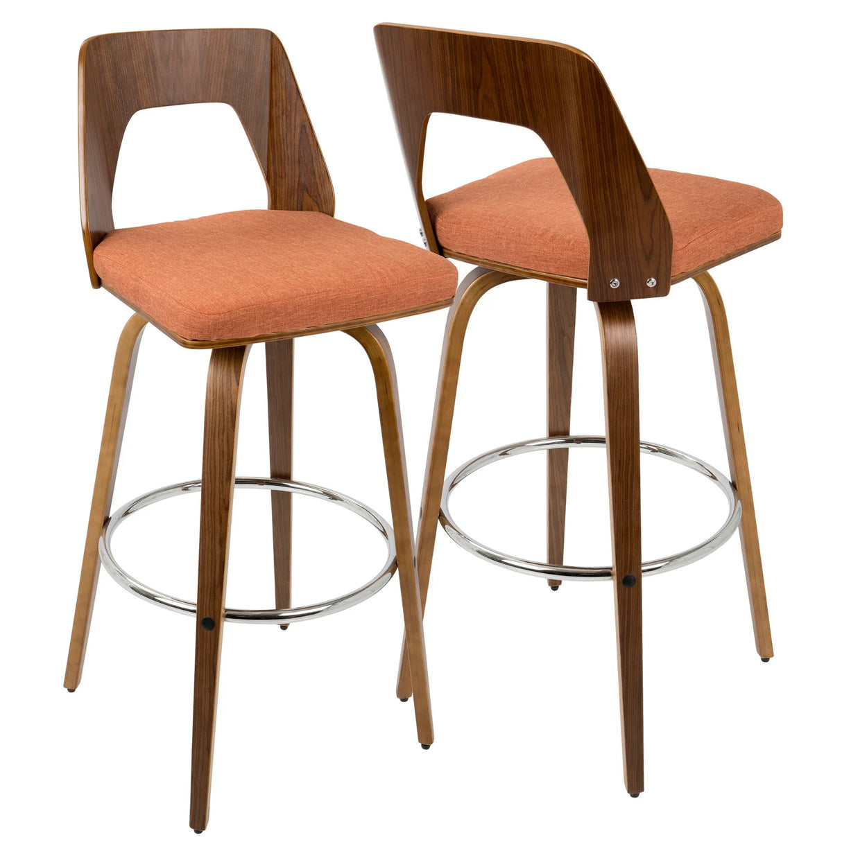 Trilogy - Mid Century Modern Barstool (Set of 2) - Furniture Home Direct