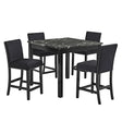 5 Piece Counter Height Dining Set With Table And Upholstered Chairs - Furniture Home Direct