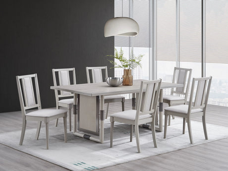 Marta - 7 Pieces Dining Room Set - Natural - Furniture Home Direct