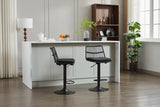 Counter Height Stools Rattan With Cushioned Seat Black - Furniture Home Direct