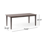 Farmhouse Charm Dining Table With Square Leg