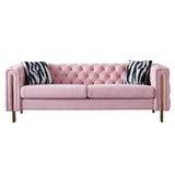 Chesterfield - Modern Tufted Velvet Living Room Sofa, 84.25''W Couch - Furniture Home Direct