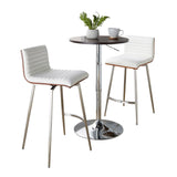 Mason - 3 Piece Swivel Mid Century Modern Counter Height Dining Set With Adjustable Table - Furniture Home Direct