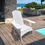 Outdoor Or Indoor Wood Adirondack Chair With An Hole To Hold Umbrella, On The Arm - Furniture Home Direct