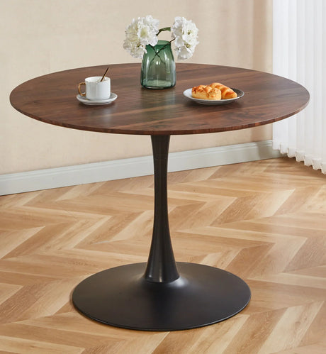 Tulip Table Mid-Century Dining Table With Round MDF Table Top, Pedestal Dining Table, End Table Leisure Coffee Table - Furniture Home Direct
