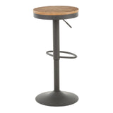 Dakota - Industrial Adjustable Barstool (Set of 2) - Furniture Home Direct