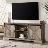 Farmhouse Sliding X Barn Door TV Stand - Furniture Home Direct