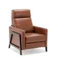 Mid Century Modern Madeline Push Back Recliner - Caramel - Furniture Home Direct