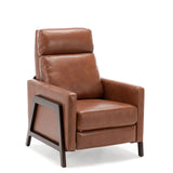 Mid Century Modern Madeline Push Back Recliner - Caramel - Furniture Home Direct