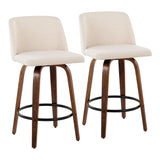 Toriano - Mid Century Modern, Counter Stool (Set of 2) - Furniture Home Direct