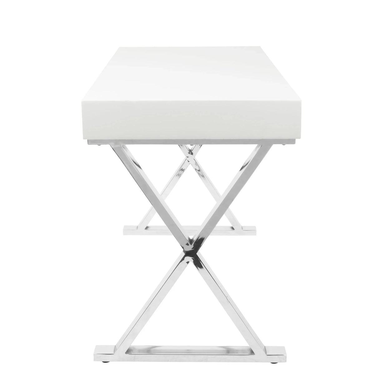 Luster - Contemporary Desk - White - Furniture Home Direct