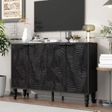 Modern TV Stand With 2 Spacious Storage Space And Anti-Tip Device - Furniture Home Direct