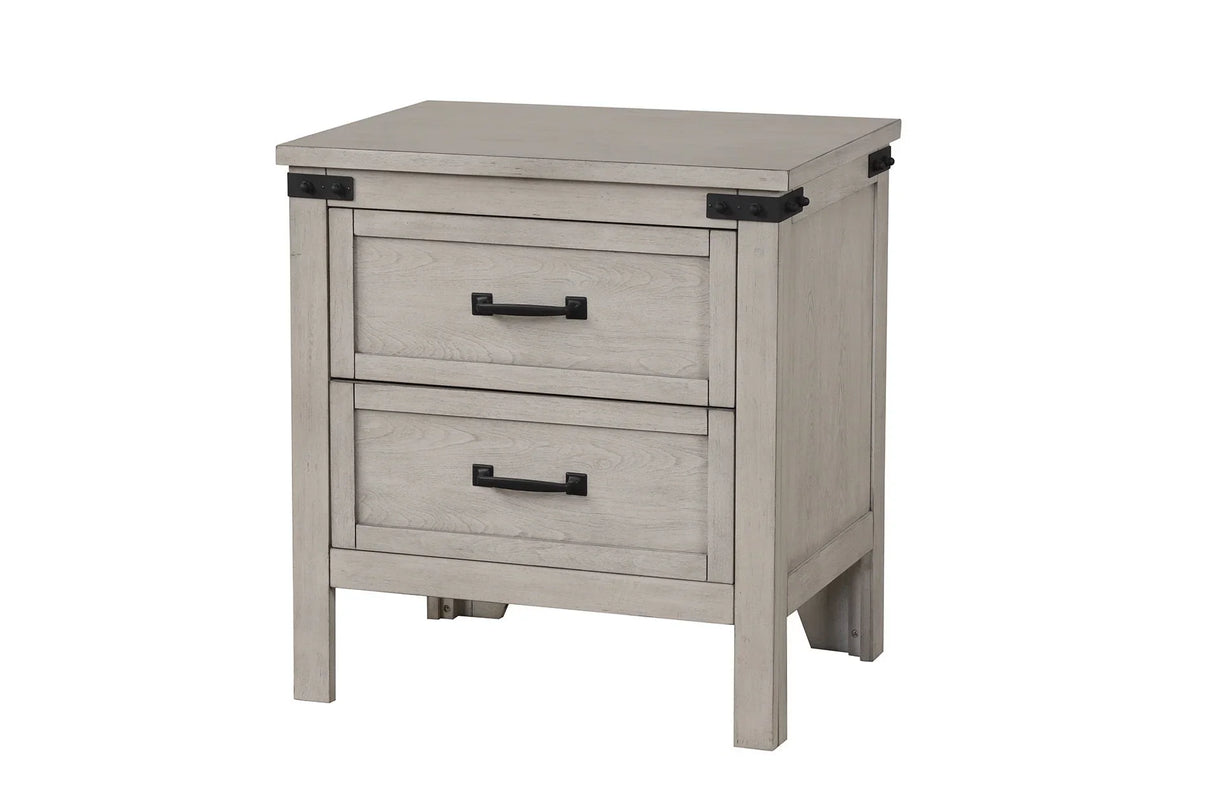 Alexandria - Nightstand, Mountain Mist Finish - Gray - Furniture Home Direct