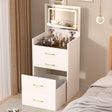 Vanity Desk With Mirror And 3 Drawers American Design White - Furniture Home Direct