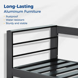 Aluminum Outdoor Sofa - Light Gray - Furniture Home Direct