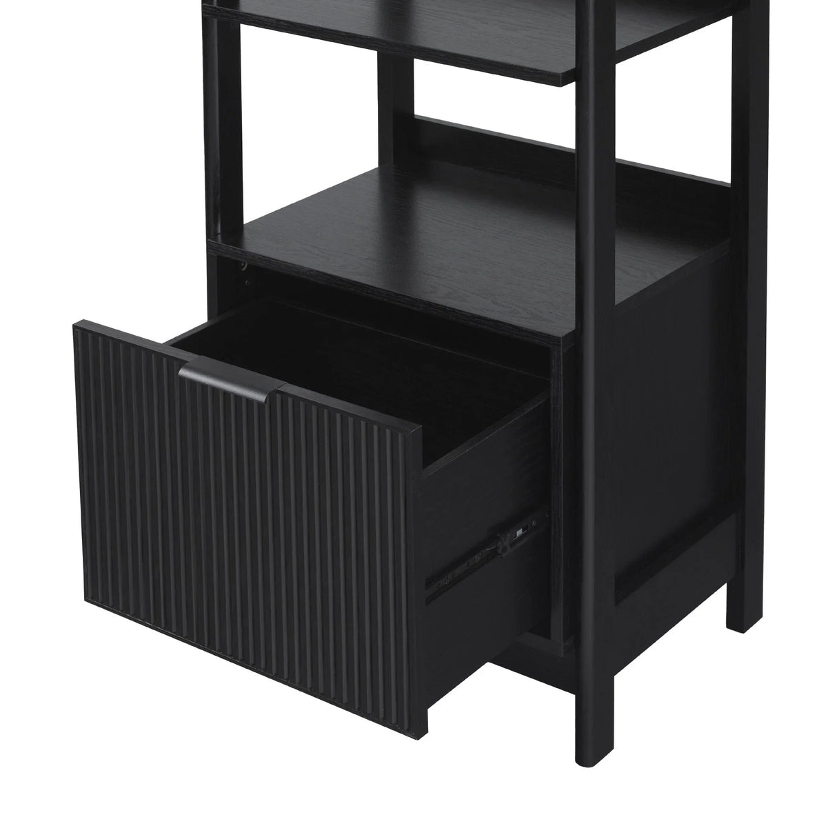 Transitional Narrow Bookshelf With Drawer On Bottom - Furniture Home Direct