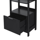 Transitional Narrow Bookshelf With Drawer On Bottom - Furniture Home Direct