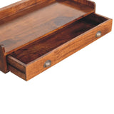 Floating Circle Bedside Table - Chestnut - Furniture Home Direct