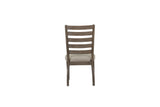 Casual Side Dining Chair With Ladder Back (Set of 2) - Gray - Furniture Home Direct