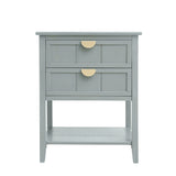 2 Drawer Side Table, American Style, End Table, Suitable For Bedroom, Living Room, Study - Furniture Home Direct