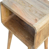 Minimalist Open Curved Nightstand - Furniture Home Direct