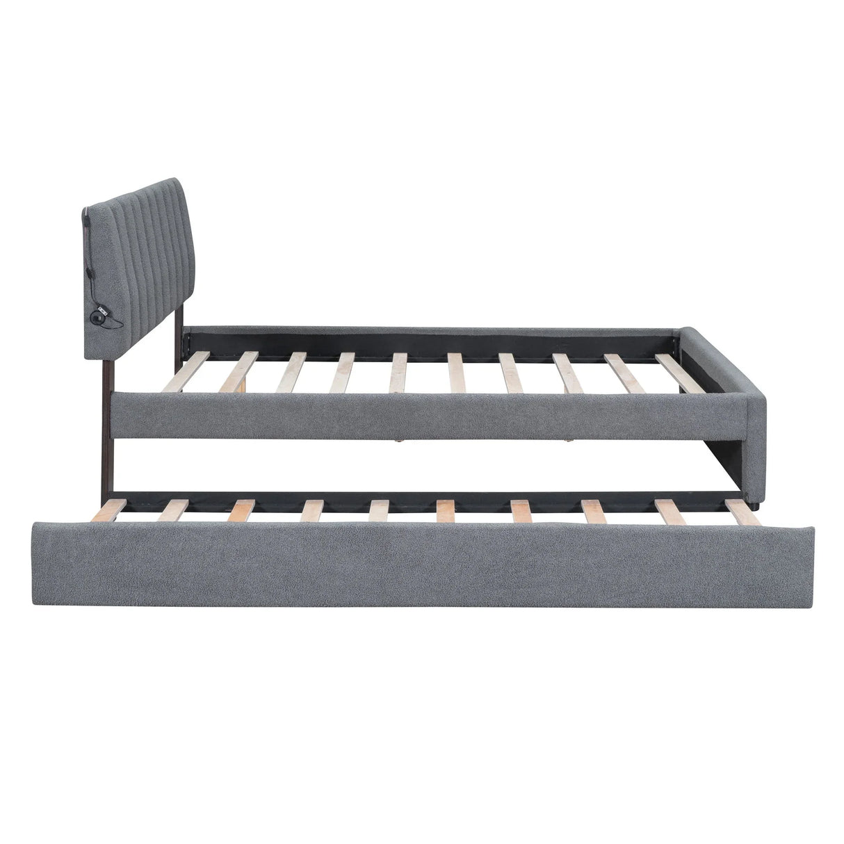 Upholstered Platform Bed With Trundle - Furniture Home Direct