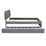 Upholstered Platform Bed With Trundle - Furniture Home Direct