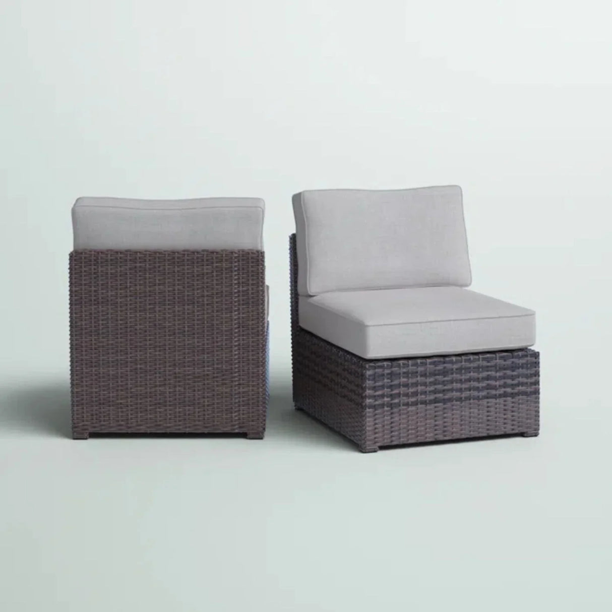 Armless Patio Chair With Cushions - Furniture Home Direct
