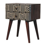Edessa Bone Inlay Bedside - Furniture Home Direct