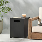 Modern Tank Holder Side Table With Powder Coated Frame
