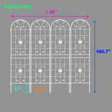 Garden Metal Trellis Rustproof Trellis For Climbing Plants Outdoor Flower Support - Furniture Home Direct