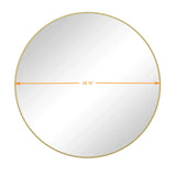 Wall Circular Mirror Metal Framed Mirror Round Vanity Mirror Dressing Mirror, For Bathroom, Living Room, Bedroom Wall Decor - Furniture Home Direct