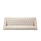 Sturdy Velvet Sofa - Beige - Furniture Home Direct